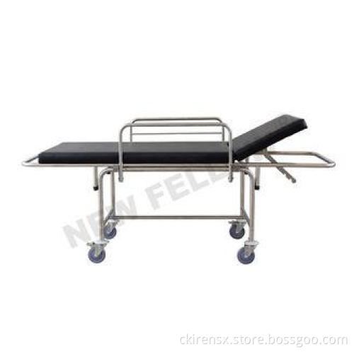 black Emergency Transfer Patient Stretcher Trolley For Emer